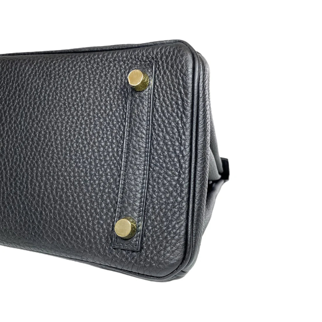 Hermes Birkin Leather Gold Handbag Bag for Women (Black Matt)