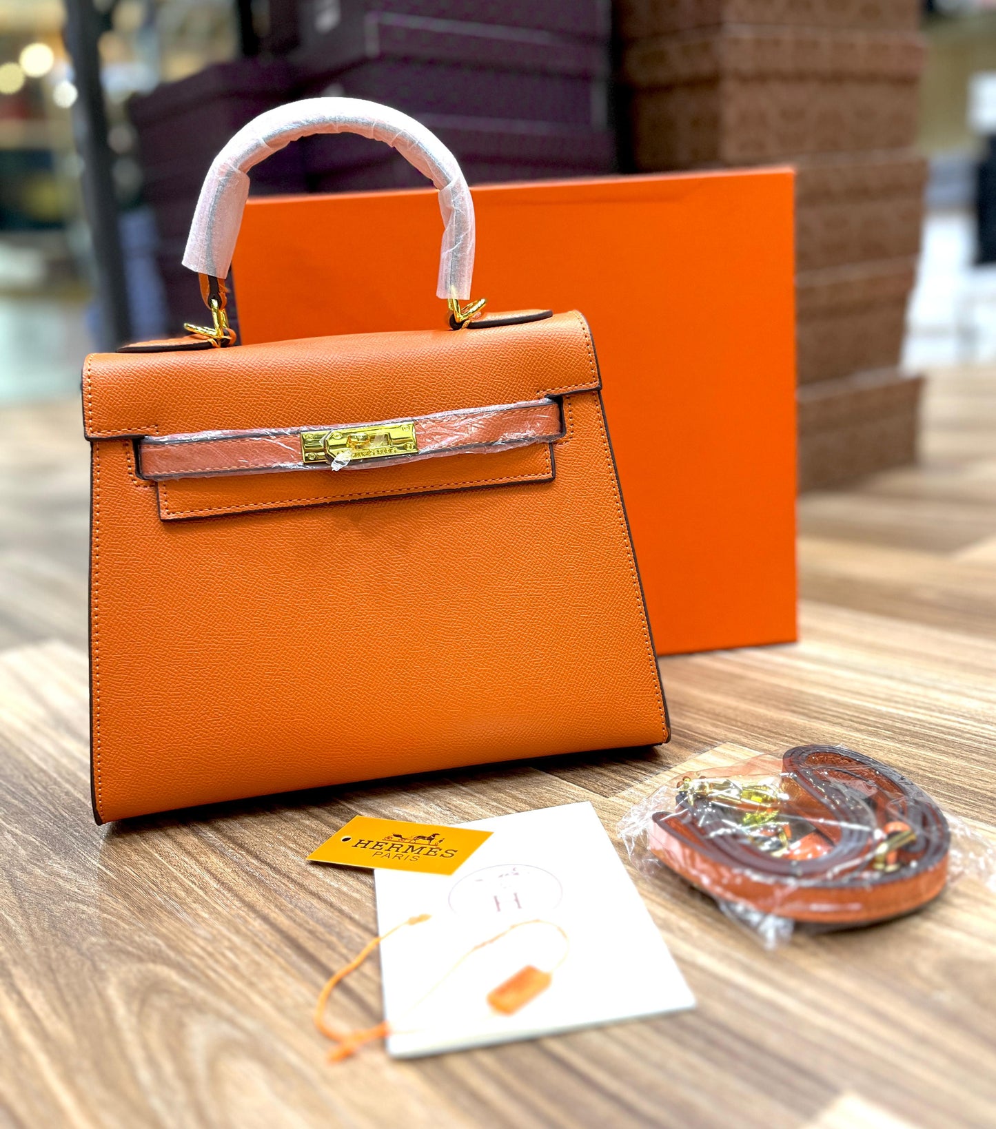 Hermes Kelly HandBag In Orange
