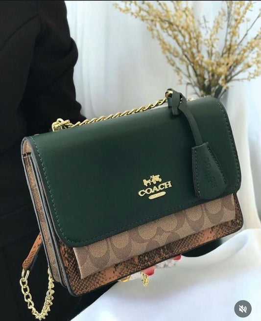 Coach Klare Crossbody Bag In Blocked Signature Canvas