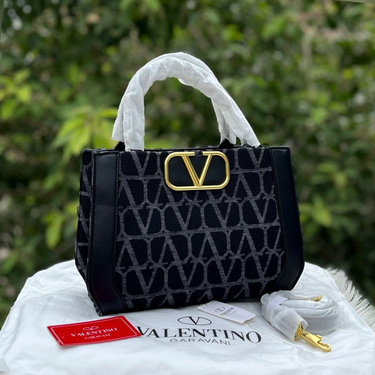 Valentino Garavani VLOGO Signature Small Handbag in Toile Iconographe Canvas